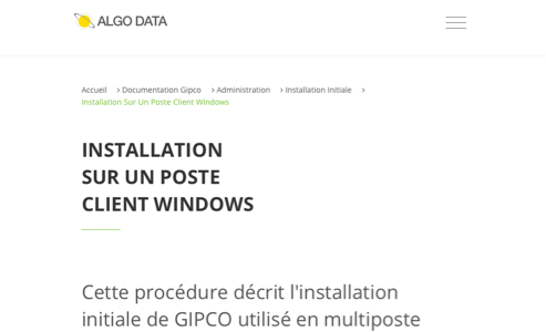 Installation sur un poste client Windows